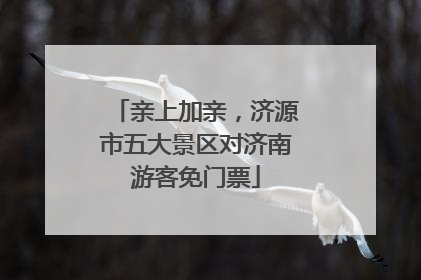 亲上加亲，济源市五大景区对济南游客免门票